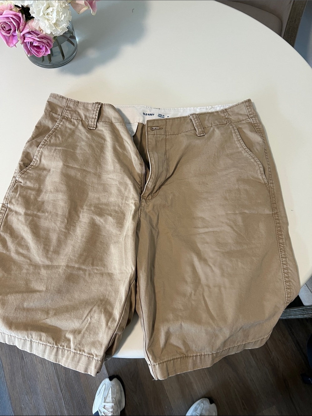 Old Navy Men's Tan Flat Front Chino Shorts
